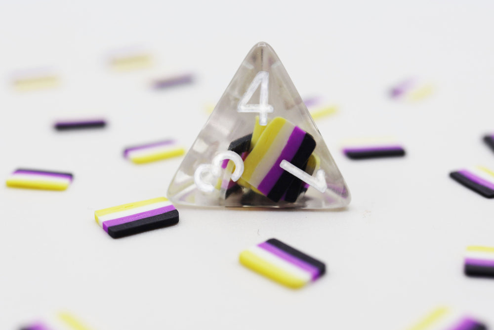Pride Flag RPG Dice - Nonbinary Flag