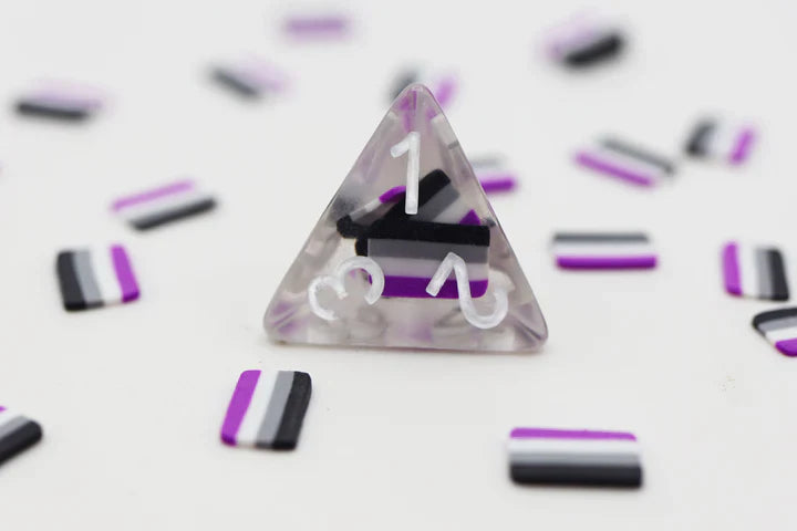 Pride Flag RPG Dice - Asexual Flag