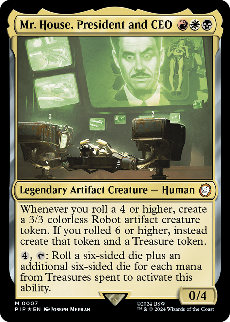 mr house mtg card The Mr. EDH Deck Has *INSANE* Dice Value! #mtg #magicthegathering #mtgtiktok #edh #commander #mtgedh #mtgcommander #fallout #mrhouse #mtgfallout #combo #dice #tcg #fyp #skit #mtgskit If you rolled 6 or higher Mr. House, President and CEO