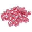 Chessex: D6 Frosted  - 12mm - Red w/ White