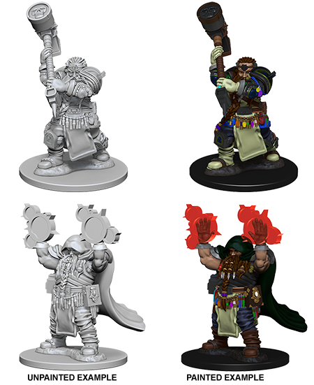 Unpainted Minis: W02: D&D: Dwarf Male Cleric