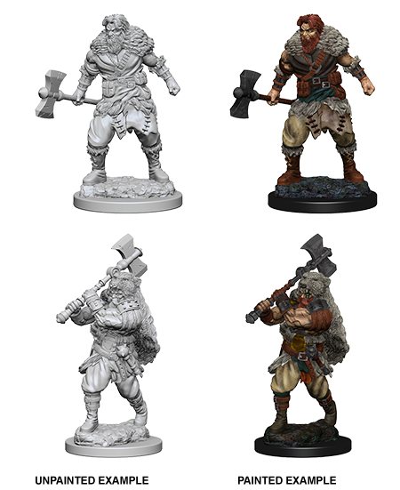 Unpainted Minis: W01: D&D: Human Male Barbarian