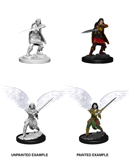 Unpainted Minis: W06: D&D: Aasimar Female Fighter