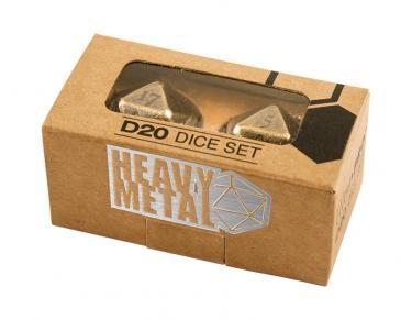 Heavy Metal D20 2-Dice Set - Antique Bronze