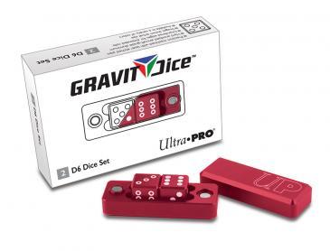 D6 - 2 Dice Set Gravity Dice - Crimson