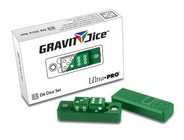 D6 - 2 Dice Set Gravity Dice - Emerald