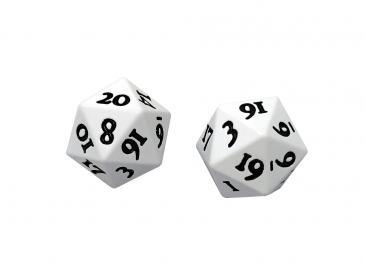 Heavy Metal D20 Dice White
