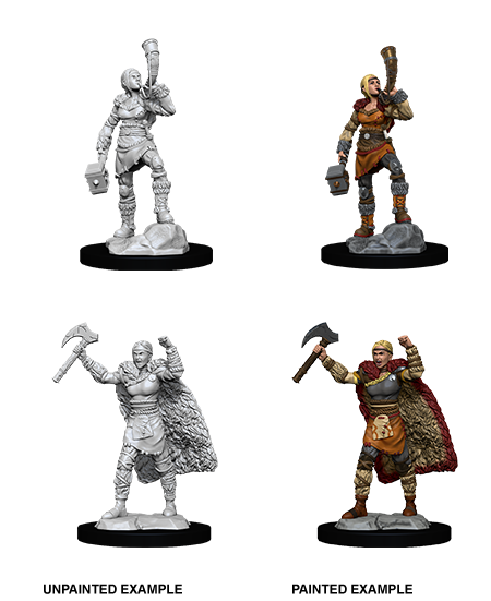 Unpainted Minis: W12: D&D: Barbarian Human Female