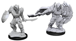 Unpainted Minis: W15: D&D: Dragonborn Fighter Male