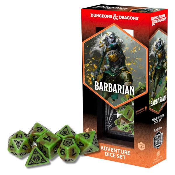 D&D Adventure Dice - Barbarian: Green, Brown