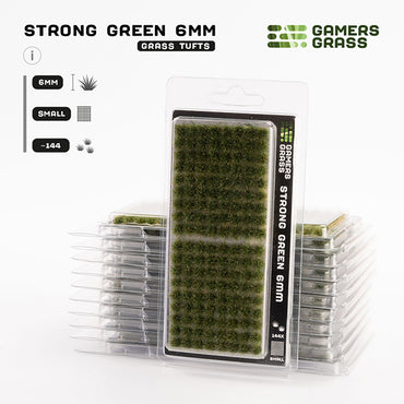 Gamers Grass Tufts: Tufts- Strong Green 6mm- Small