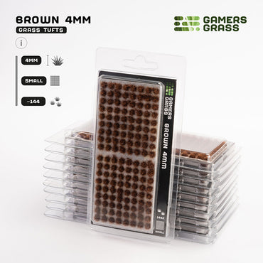 Gamers Grass Tufts: Tufts- Brown 4mm- Small