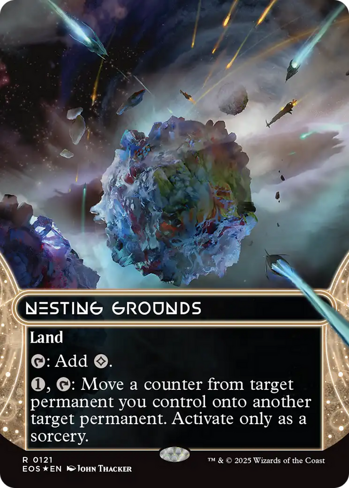 Nesting Grounds (0121) (Borderless) (Galaxy Foil) [Edge of Eternities: Stellar Sights]