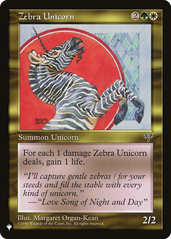 Zebra Unicorn [The List]
