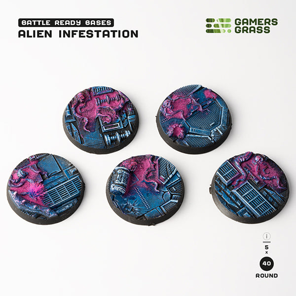 Battle Ready Bases: Alien Infestation- Round 40mm (x5)- Round 40mm (x5)