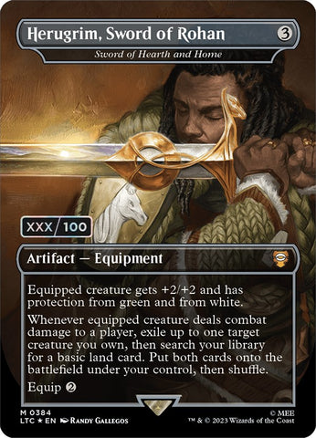 Herugrim, Sword of Rohan - Sword of Hearth and Home (Borderless) (Serialized) [The Lord of the Rings: Tales of Middle-Earth Commander]