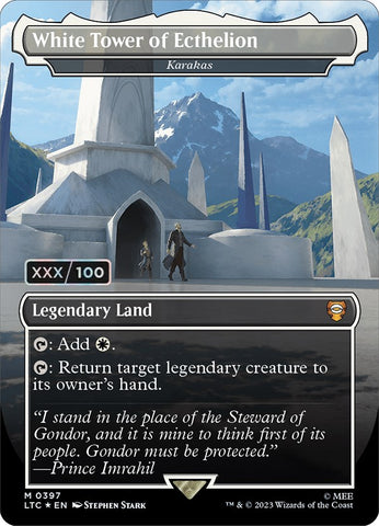 White Tower of Ecthelion - Karakas (Borderless) (Serialized) [The Lord of the Rings: Tales of Middle-Earth Commander]