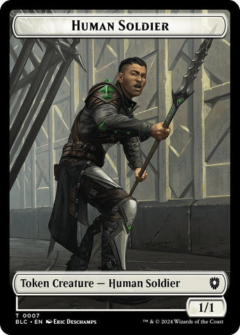 Human Soldier // Wolf (035) Double-Sided Token [Bloomburrow Commander Tokens]