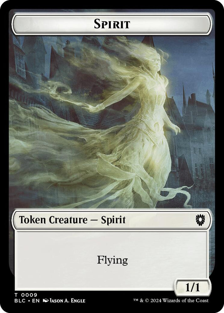 Spirit // Faerie Double-Sided Token [Bloomburrow Commander Tokens]