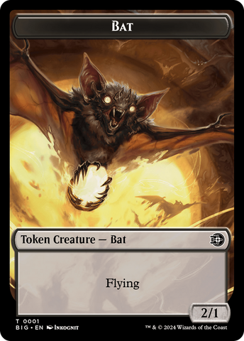 Treasure // Bat Double-Sided Token [Outlaws of Thunder Junction Tokens]