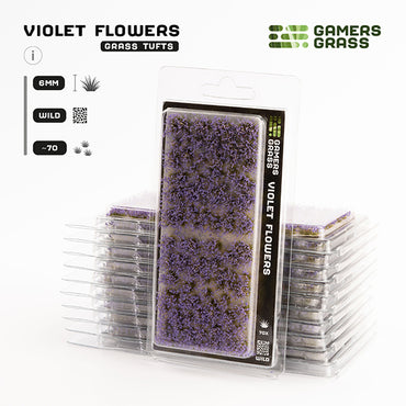 Gamers Grass Tufts: Tufts- Violet Flowers- Wild
