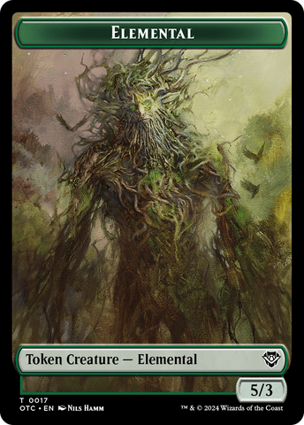 Insect // Elemental (0017) Double-Sided Token [Outlaws of Thunder Junction Commander Tokens]