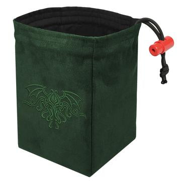 Embroidered Dice Bags - Cthulhu Crest Green