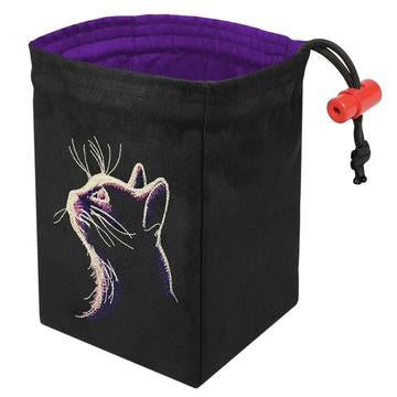 Glow in the Dark Dice Bags - Dark Cat