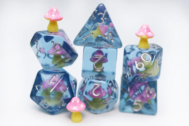 Pink Mushroom - dice set
