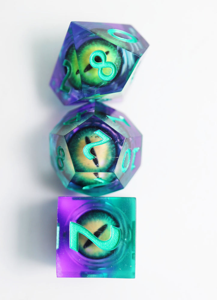 Sharp Edge Moving Eye RPG Dice Set - Enchanted Cyclops
