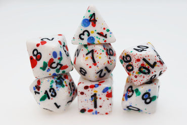 Paint Splatter RPG Dice Set