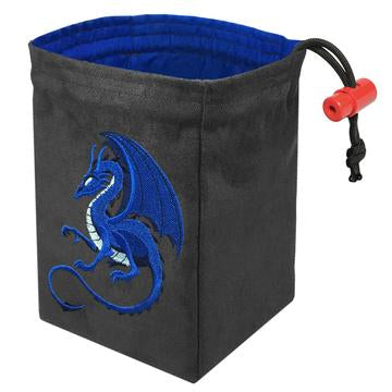 Embroidered Dice Bags - Fantasy Blue Dragon