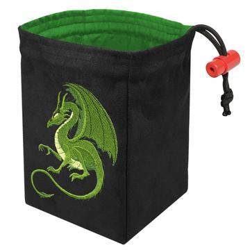 Embroidered Dice Bags - Fantasy Green Dragon