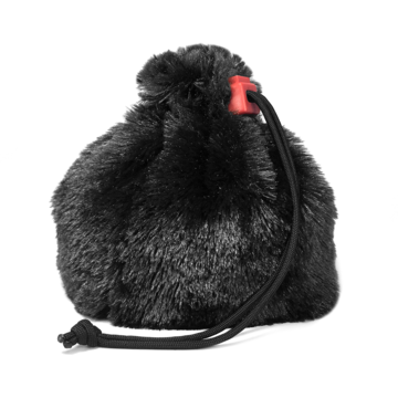 "Fur" Dice Bag - Black Bear Fur