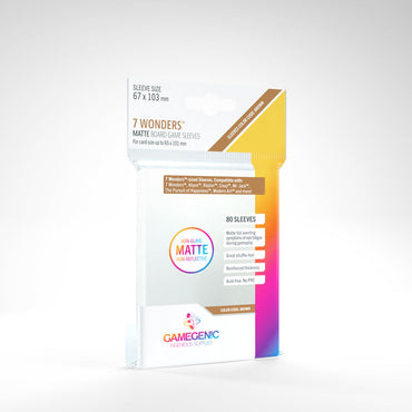 Gamegenic Board Game Sleeves Matte - 7 Wonders