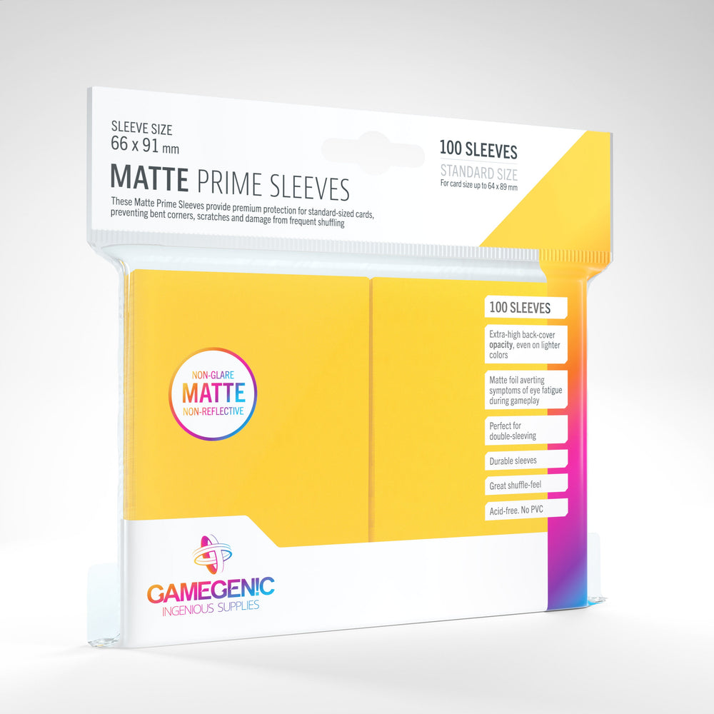 Gamegenic Matte Prime Sleeves - Yellow