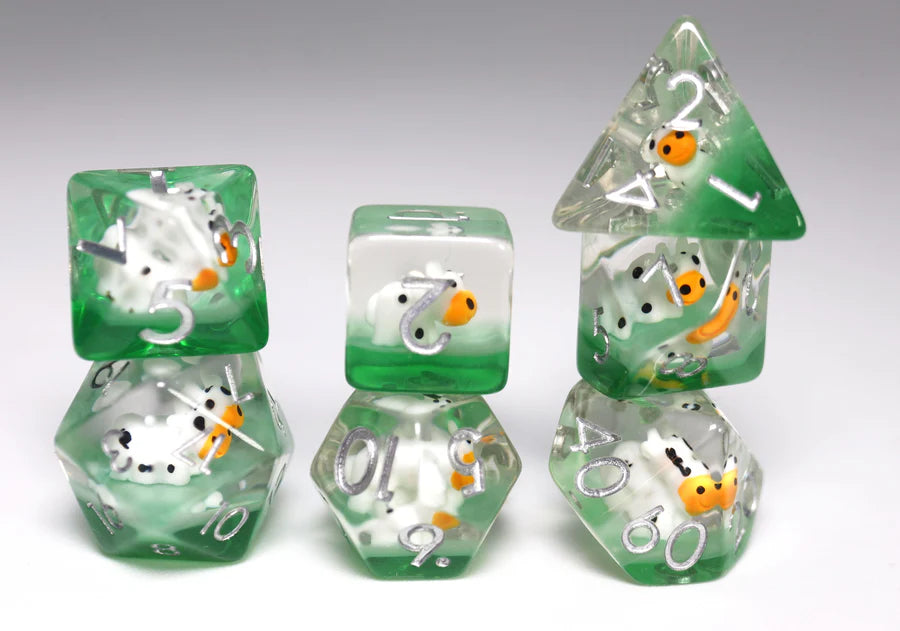 Grazing Cow RPG Dice Set