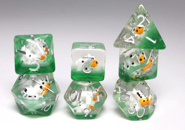 Grazing Cow RPG Dice Set