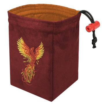 Embroidered Dice Bags - Phoenix Rising Red