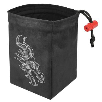 Embroidered Dice Bags - Shadow Dragon Grey