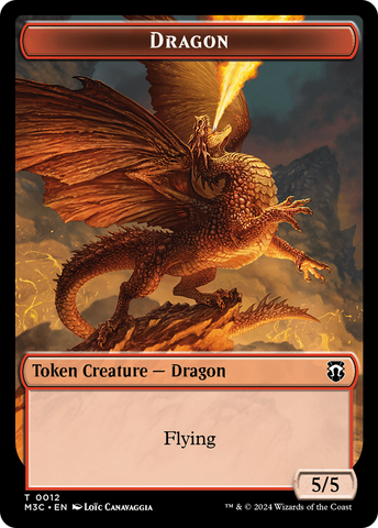 Dragon // Treasure Double-Sided Token [Modern Horizons 3 Commander Tokens]