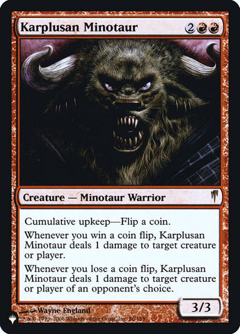 Karplusan Minotaur [Secret Lair: Heads I Win, Tails You Lose]