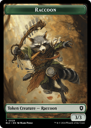 Rat // Raccoon Double-Sided Token [Bloomburrow Commander Tokens]