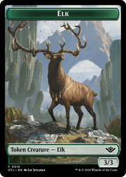 Treasure // Elk Double-Sided Token [Outlaws of Thunder Junction Tokens]
