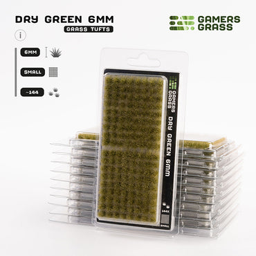 Gamers Grass Tufts: Tufts- Dry Green 6mm- Small