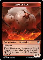 Dragon Egg // Dragon Double-Sided Token [Outlaws of Thunder Junction Commander Tokens]