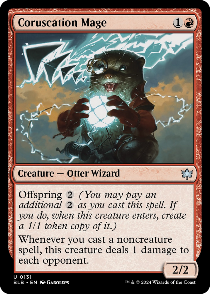 mtg bloomburrow otter cards Magic The Gathering - - Valley Floodcaller 1 Toughness Stormsplitter (BLB-319) - Bloomburrow: (Showcase)
