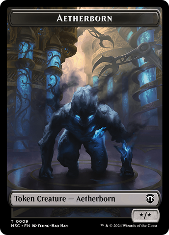 Aetherborn (Ripple Foil) // Servo Double-Sided Token [Modern Horizons 3 Commander Tokens]