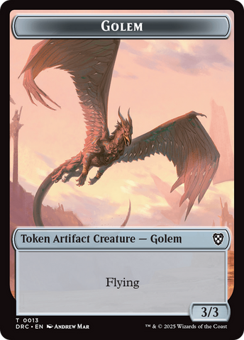 Golem (0013) // Nalaar Aetherjet Double-Sided Token [Aetherdrift Tokens]