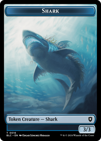 Elemental // Shark Double-Sided Token [Bloomburrow Commander Tokens]